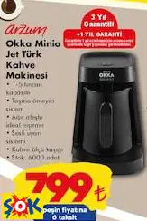ARZUM OKKA MİNİO JET TÜRK KAHVE MAKİNESİ